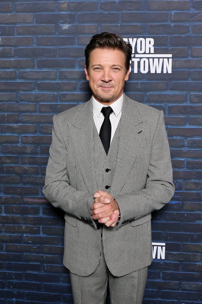 NEW YORK, NEW YORK - OCTOBER 21: Jeremy Renner attends Paramount+'s "Mayor Of Kingstown" Season 4 New York Premiere at Crosby Street Hotel on October 21, 2025 in New York City. (Photo by Theo Wargo/Getty Images)