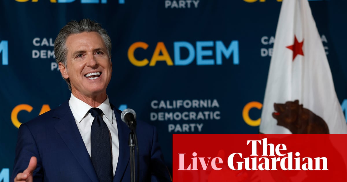  Trump administration suing Gavin Newsom over California’s voter-approved redistricting plan – live | Trump administration