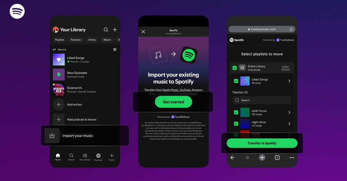  Spotify simplifies importing playlists from other streaming services