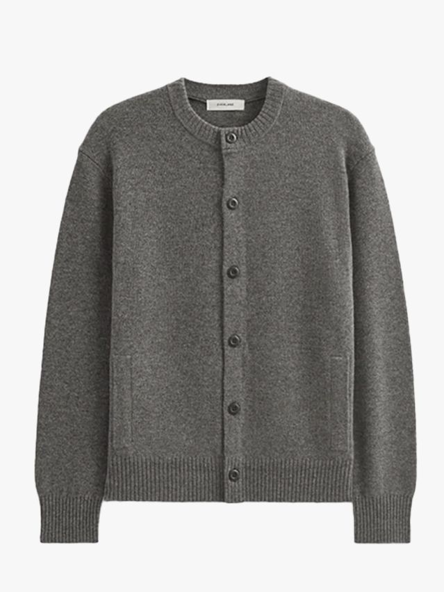 Image may contain: Clothing, Knitwear, Sweater, Cardigan, and Coat