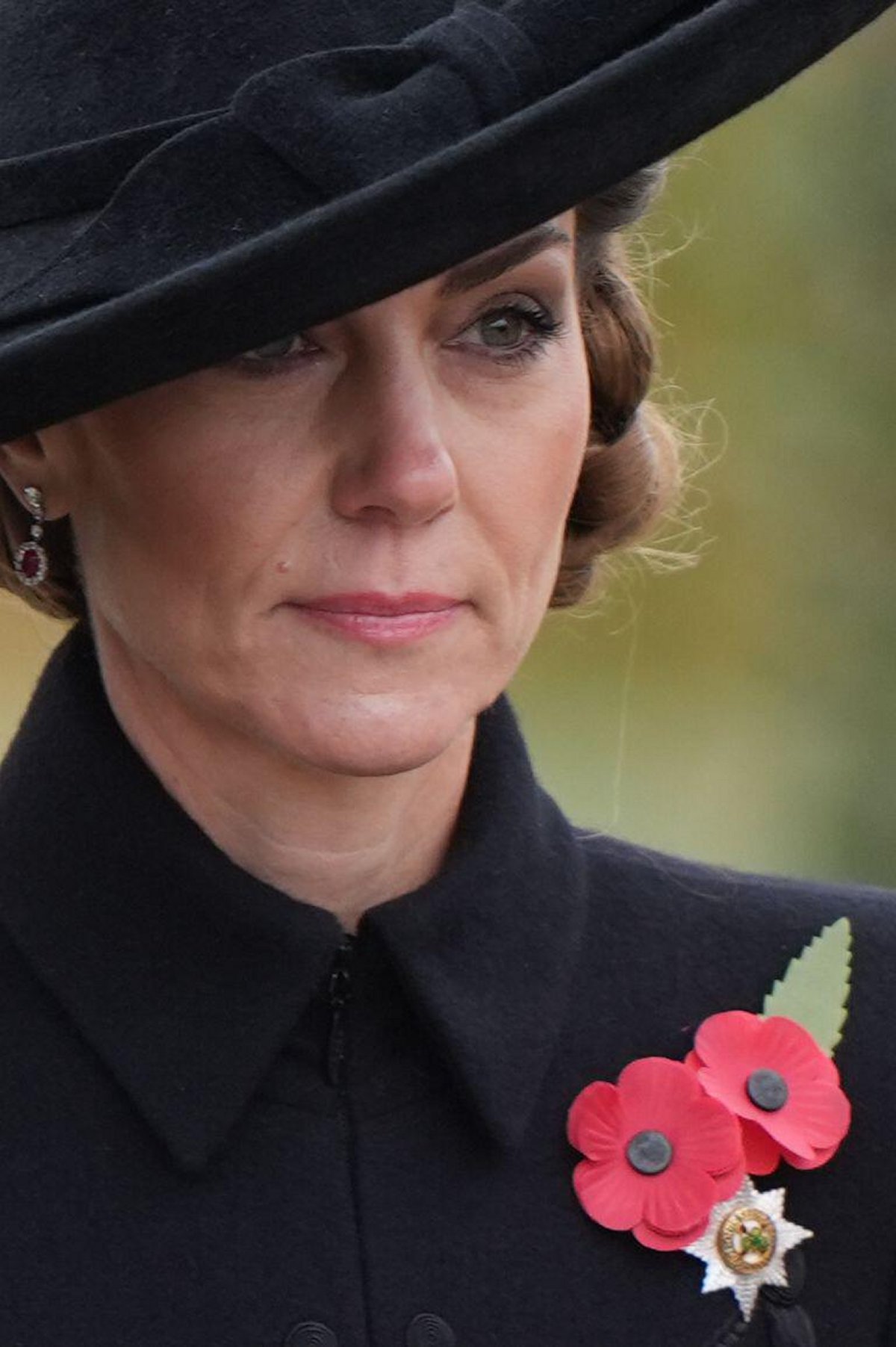The Princess of Wales attends the Service of Remembrance to mark Armistice Day at the National Memorial Arboretum in Alrewas, Staffordshire, on November 11, 2025 (Joe Giddens/PA Images/Alamy)
