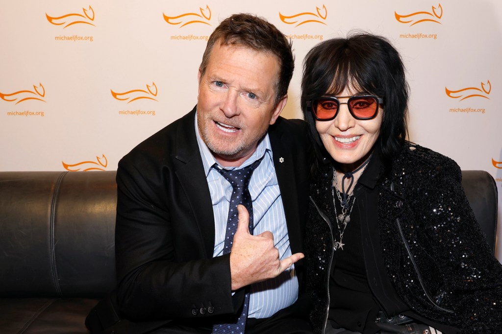 Michael J. Fox and Joan Jett attend the 2025 A Funny Thing Happened On The Way To Cure Parkinson's Gala