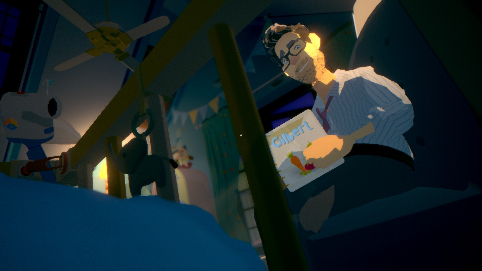 Isaac's dad reads to him.