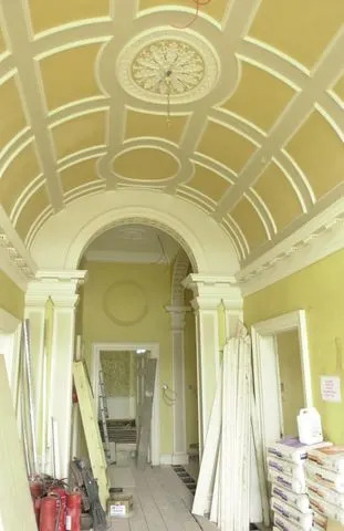 John Stillwell - PA Images/PA Images via Getty The inside of Forest Lodge during renovations in 2001