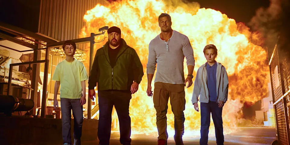 Benjamin Pajak, Kevin James, Alan Ritchson and Banks Pierce.