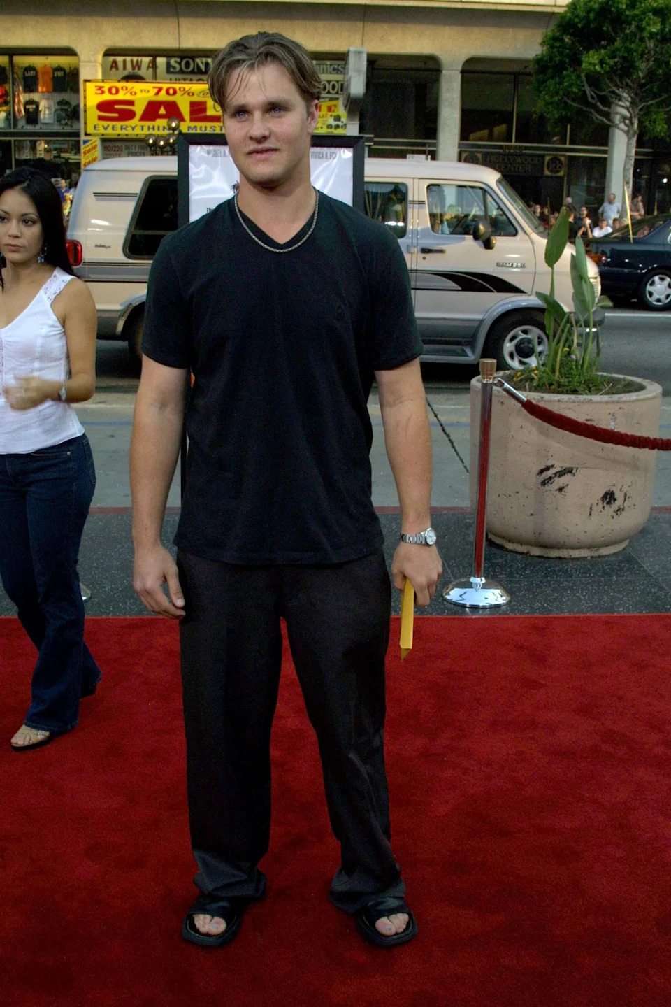 Zachery Ty Bryan posing on the red carpet. 