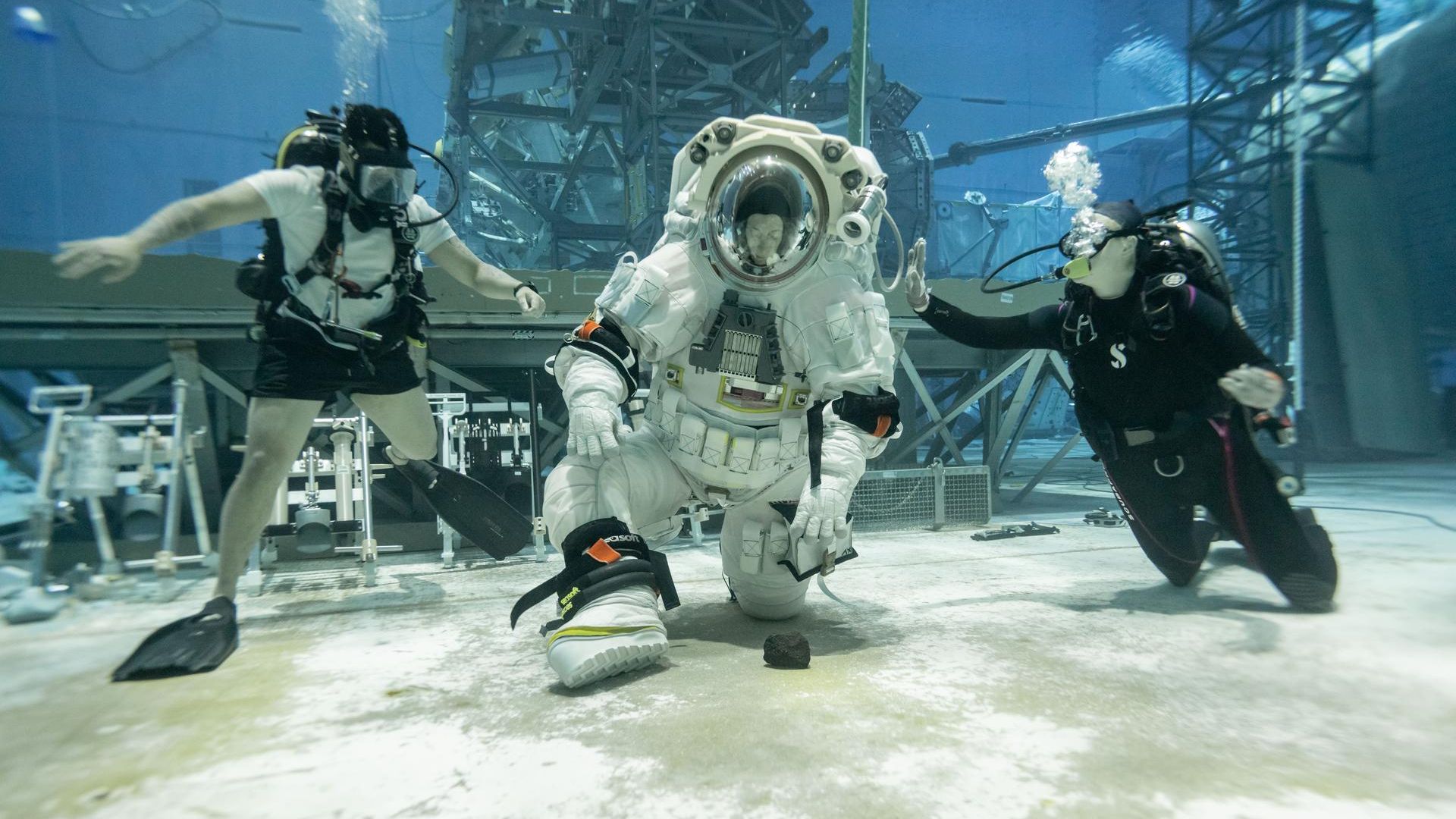  NASA astronauts take new moonsuit for a swim photo of the day for Nov. 28, 2025
