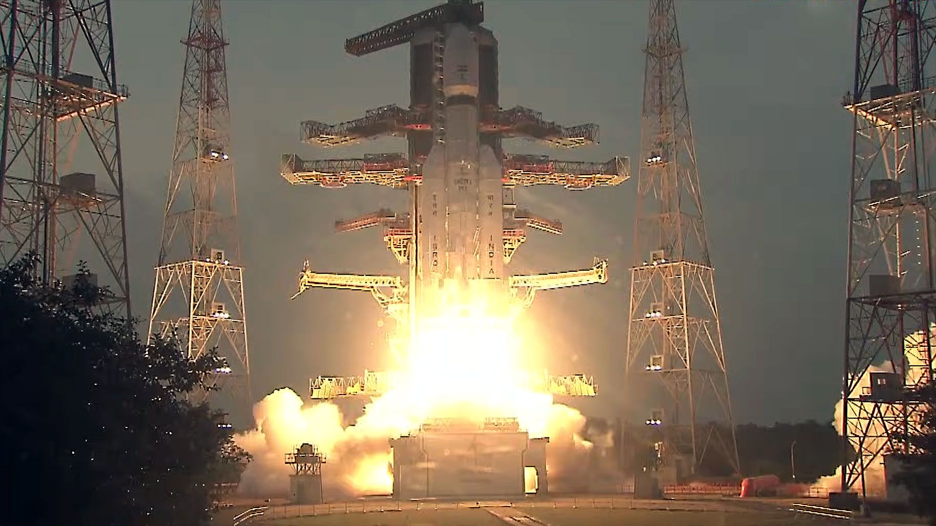  India launches a huge military communications satellite to orbit using its most powerful rocket
