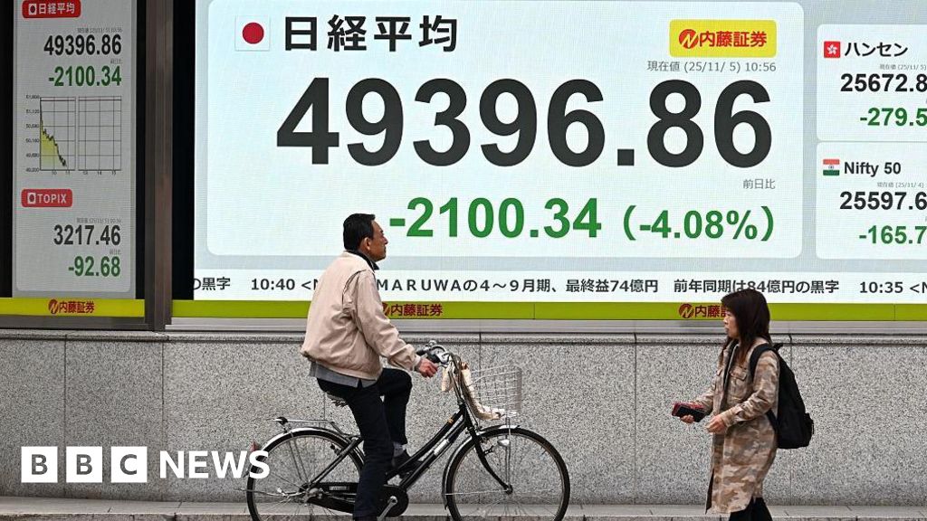  Global tech shares fall over AI bubble fears