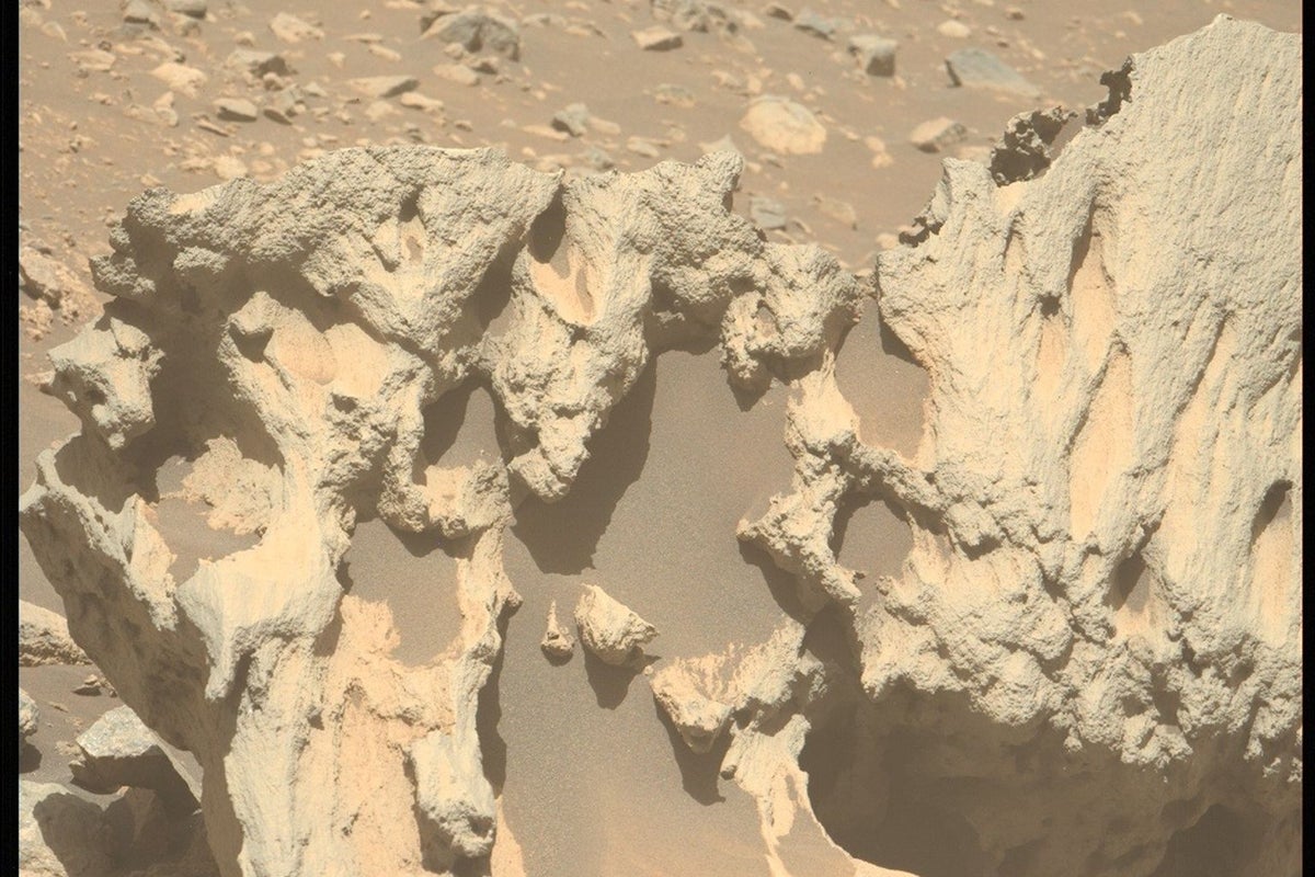  Not of this world: Mystery as NASA discovers ‘sculpted’ alien rock on surface of Mars