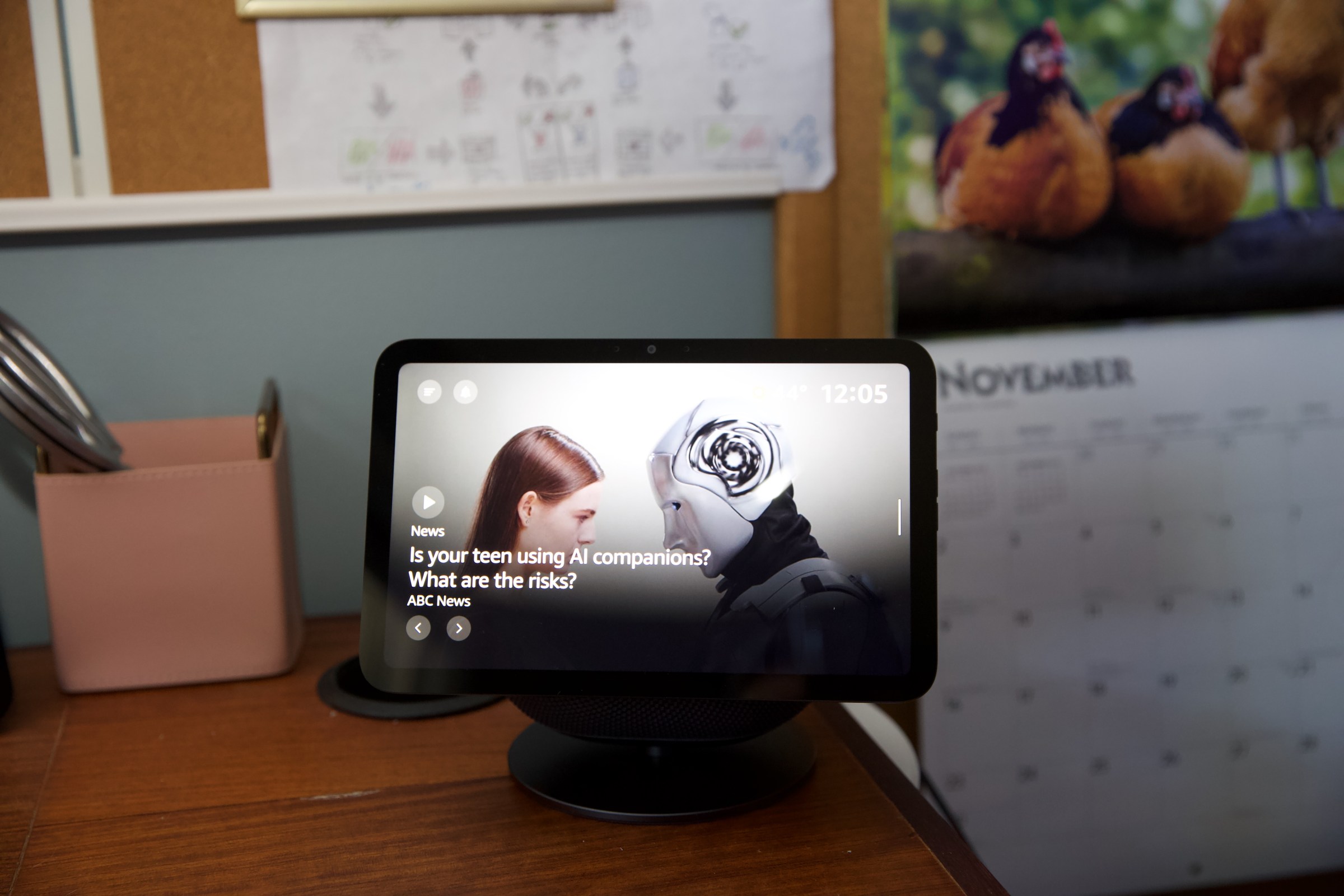 The Echo Show 8 makes a good desk companion.