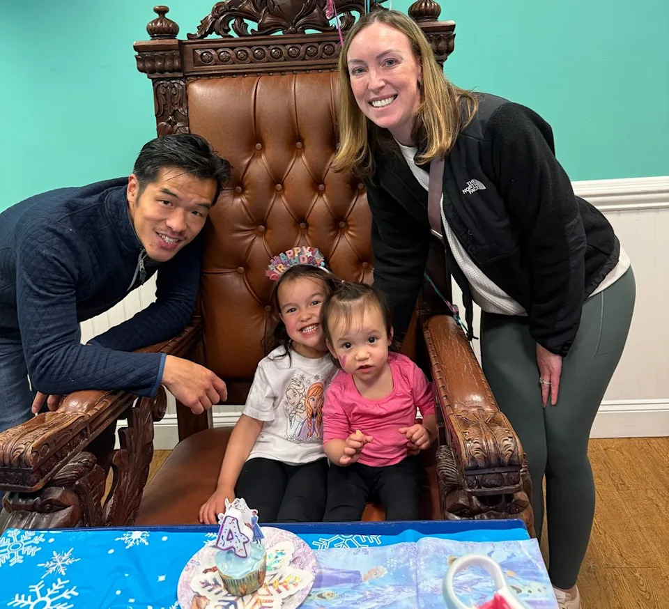 Courtesy of the Lin family The Lin Family celebrates their oldest daughter's 4th birthday in April 2025