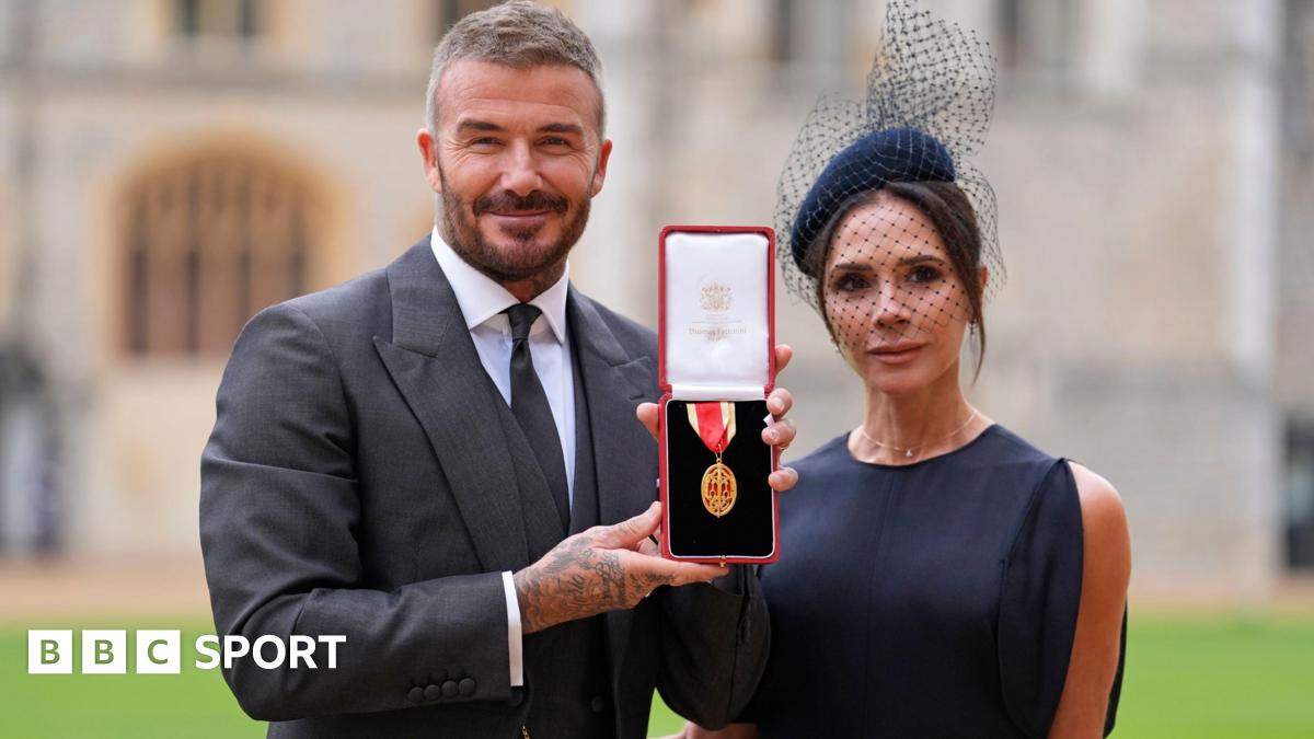  David Beckham receives knighthood for services to football and British society