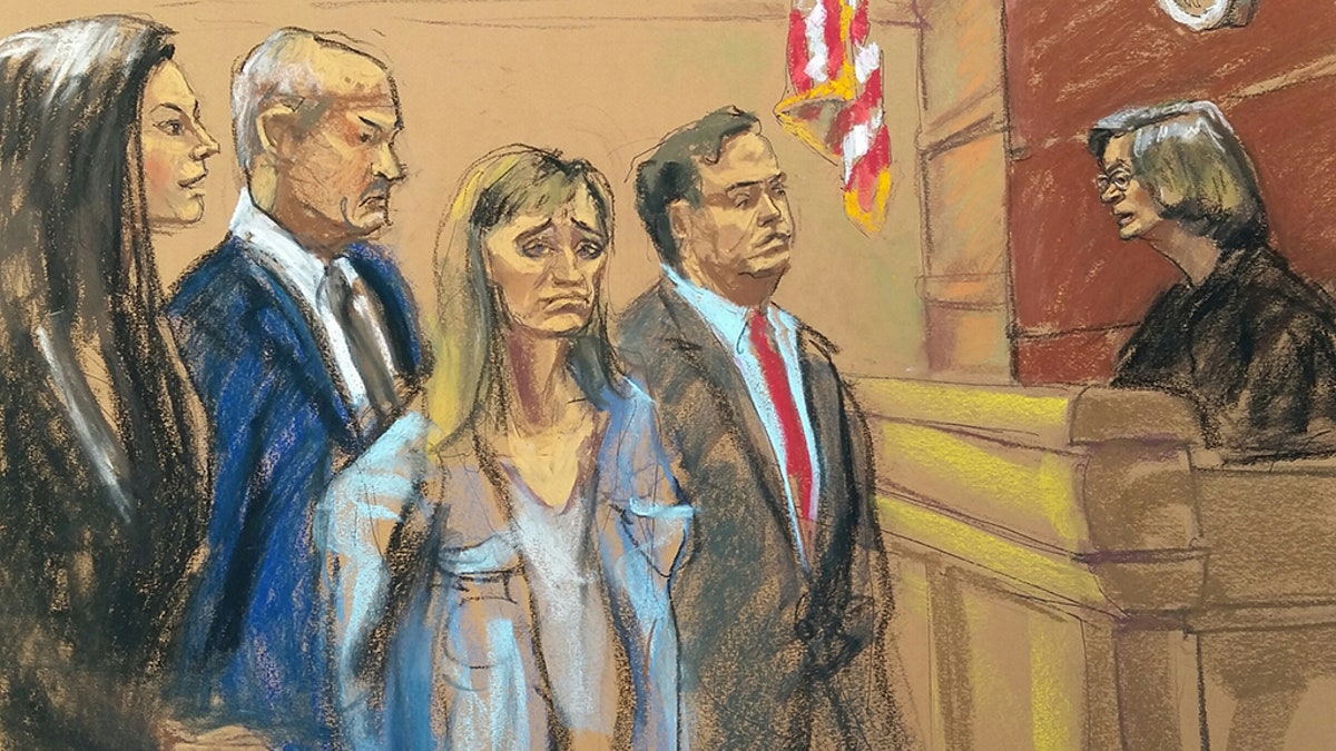 Allison Mack in court sketch