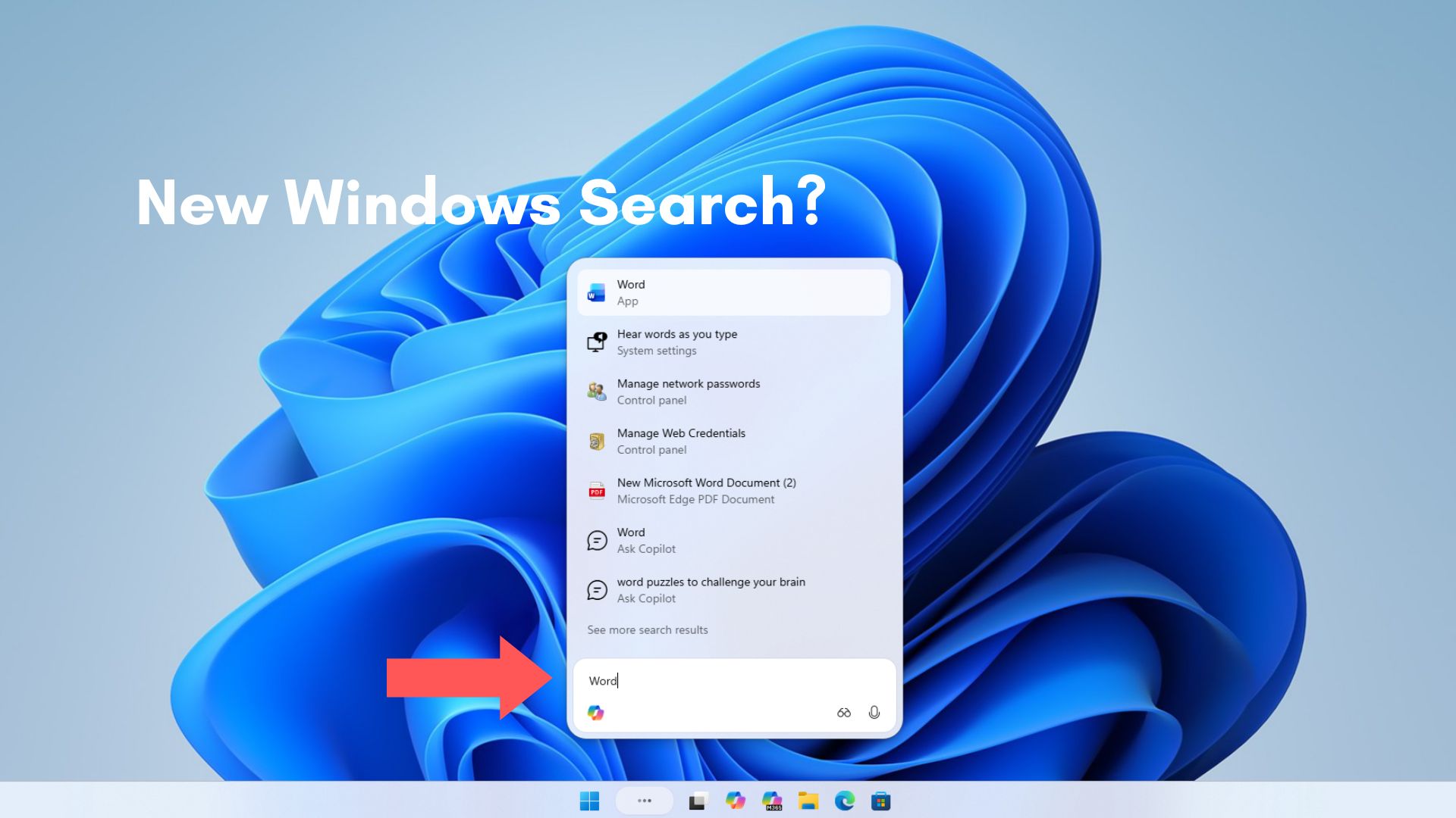  First look at how Copilot will change Windows 11 taskbar search