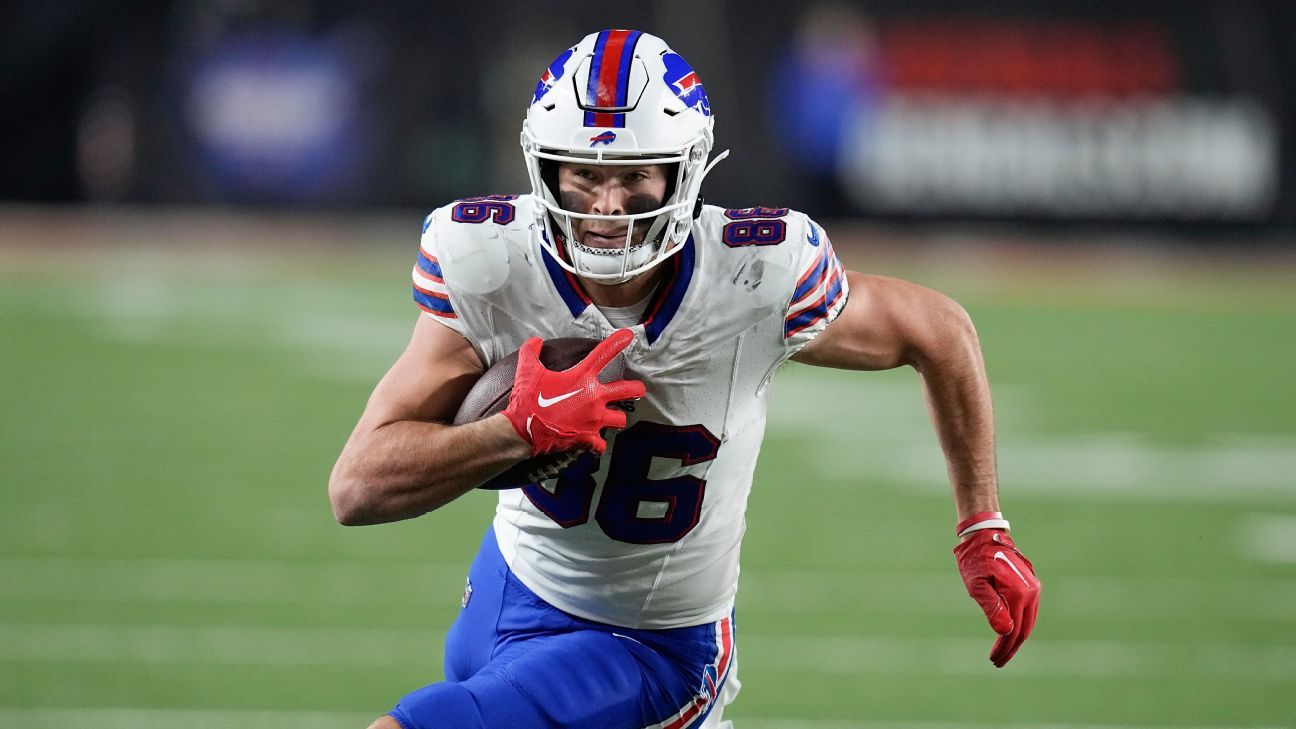  Bills TE Dalton Kincaid (hamstring) ruled out vs. Buccaneers