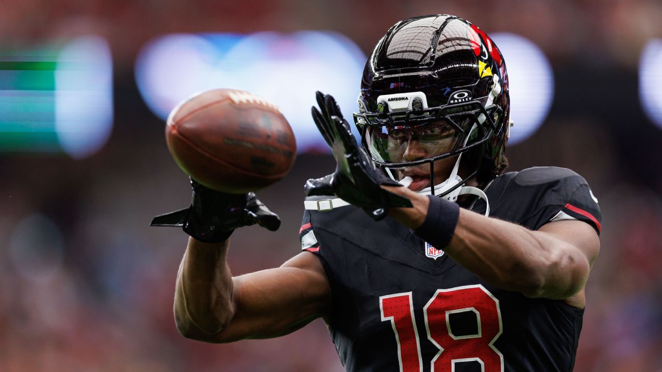  Cardinals WR Marvin Harrison Jr. out Sunday due to appendicitis