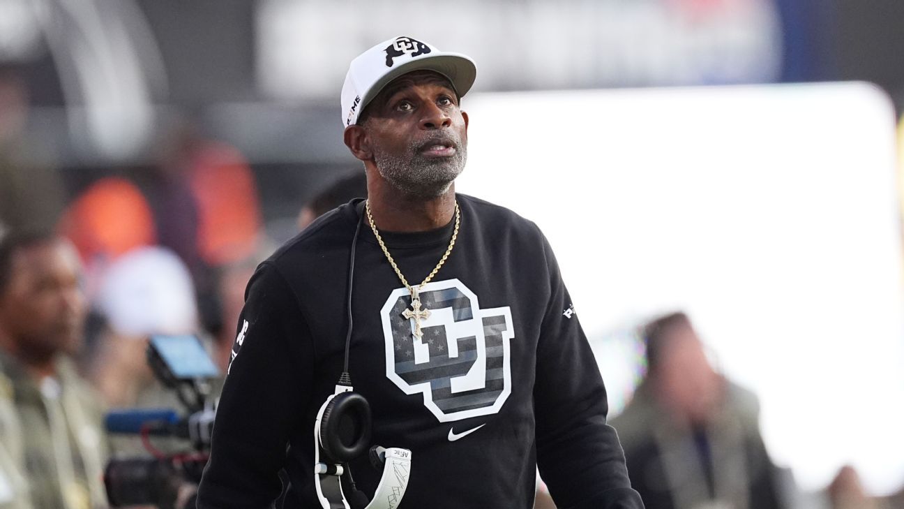  Colorado’s Deion Sanders blocks player interviews after loss
