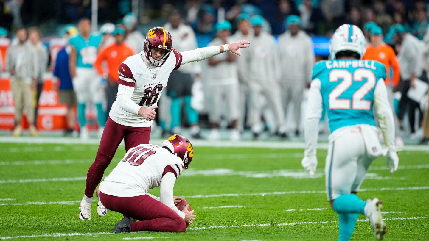  Commanders cut kicker Matt Gay