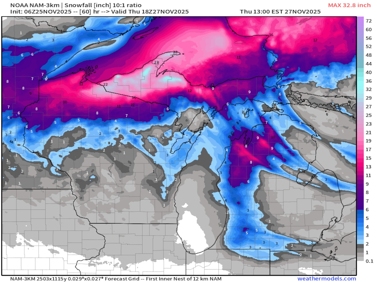 total snow forecast