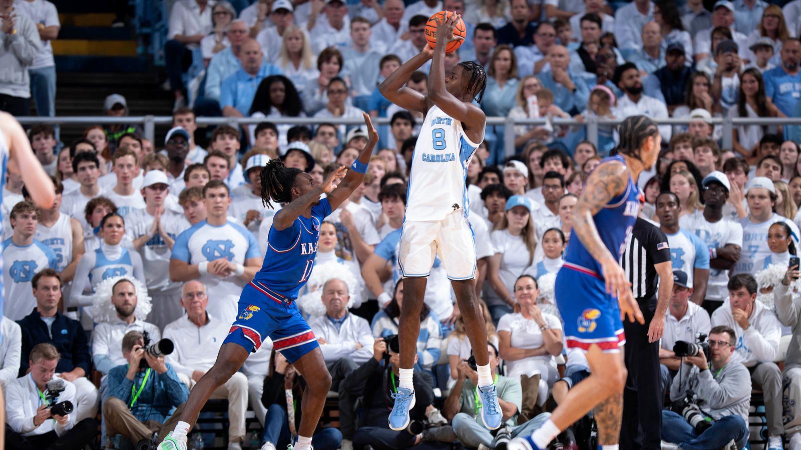  Dominant Second Half Leads Tar Heels By Kansas, 87-74