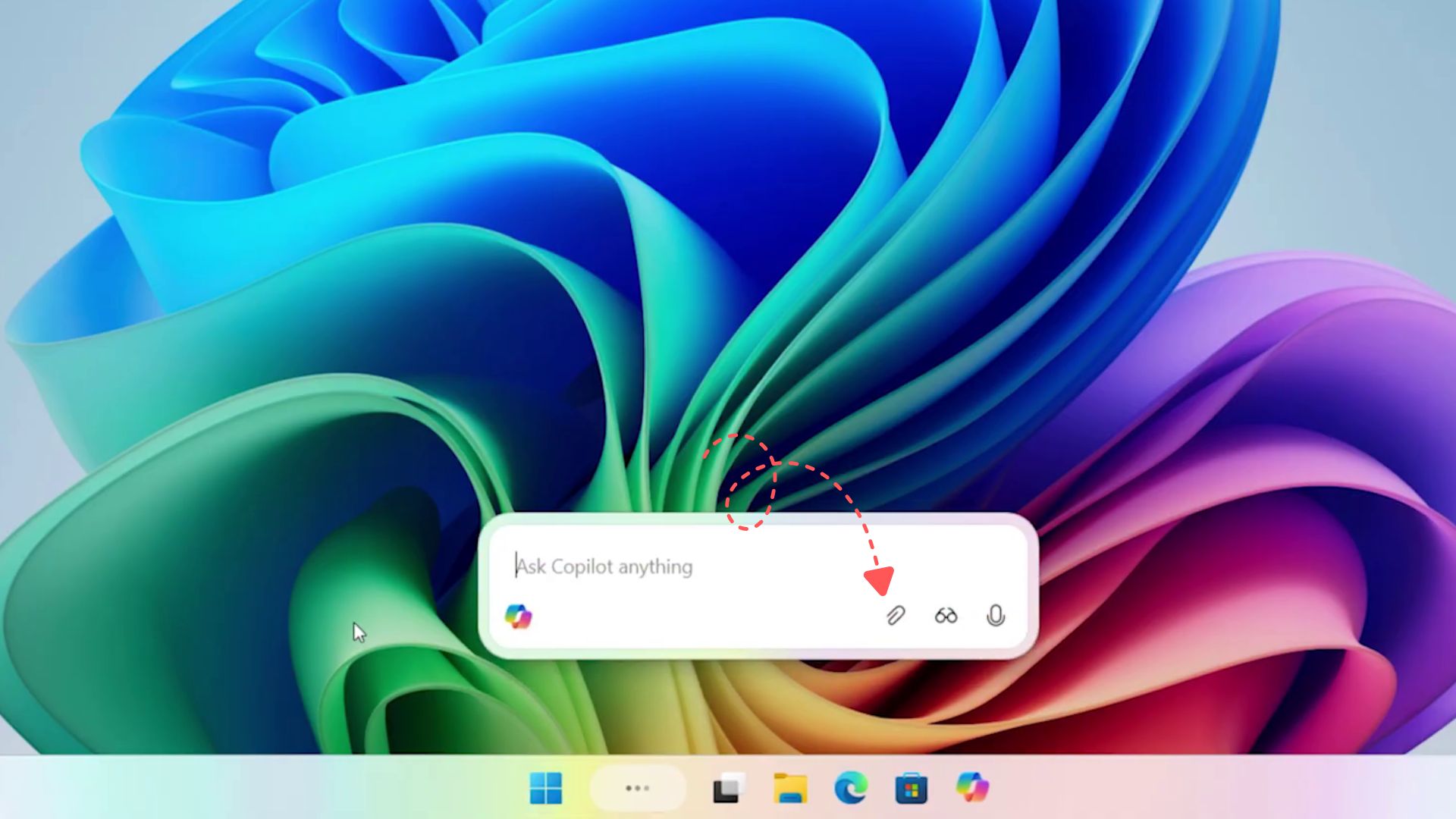 File upload button in Ask Copilot window