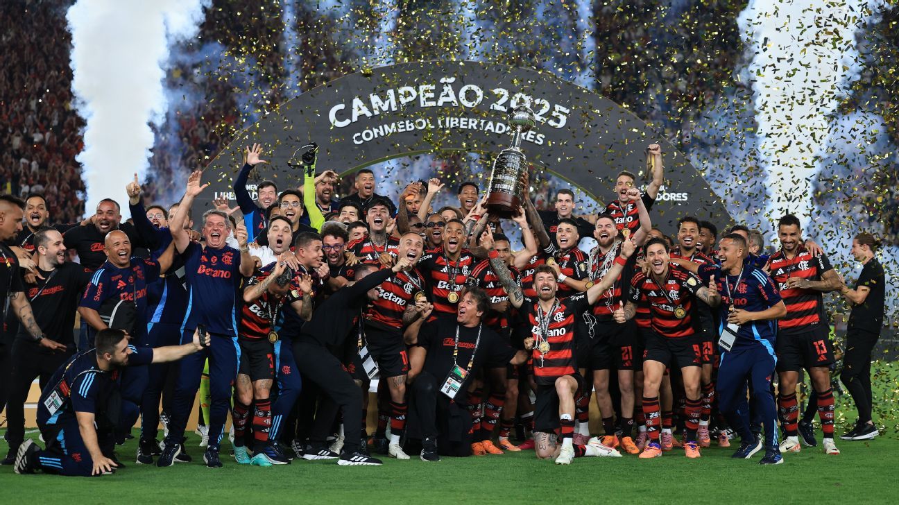  Flamengo lift Copa Libertadores, but Brazil’s players look exhausted