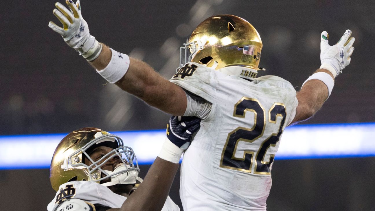 Freeman touts Notre Dame’s CFP case after 10th straight win