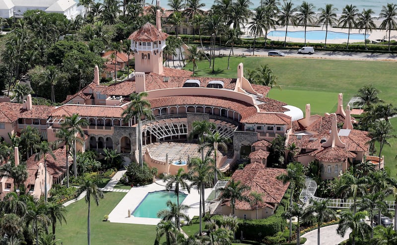 President Donald Trump's Mar-a-Lago estate is seen on September 14, 2022, in Palm Beach, Florida.
