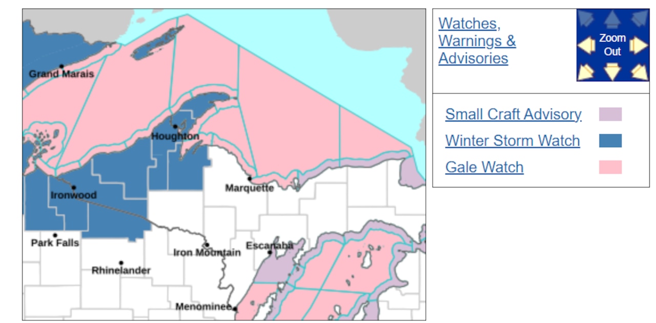  Winter Storm Watch now in effect for part of Michigan ahead of Thanksgiving storm