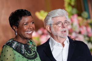 Mellody Hobson and George Lucas at the "Wicked: For Good" New York Premiere held at Lincoln Center for the Performing Arts on November 17, 2025 in New York, New York. (Photo by John Nacion/Variety via Getty Images)
