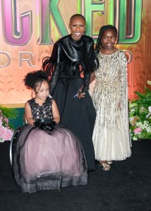 Cesily Collette Taylor, Cynthia Erivo and Karis Musongole at the "Wicked: For Good" New York Premiere held at Lincoln Center for the Performing Arts on November 17, 2025 in New York, New York. (Photo by John Nacion/Variety via Getty Images)