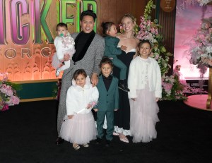 Jon M. Chu and Kristin Hodge at the "Wicked: For Good" New York Premiere held at Lincoln Center for the Performing Arts on November 17, 2025 in New York, New York. (Photo by John Nacion/Variety via Getty Images)
