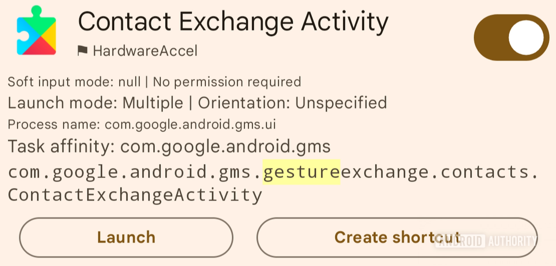 Google Play Services Contact Exchange Activity