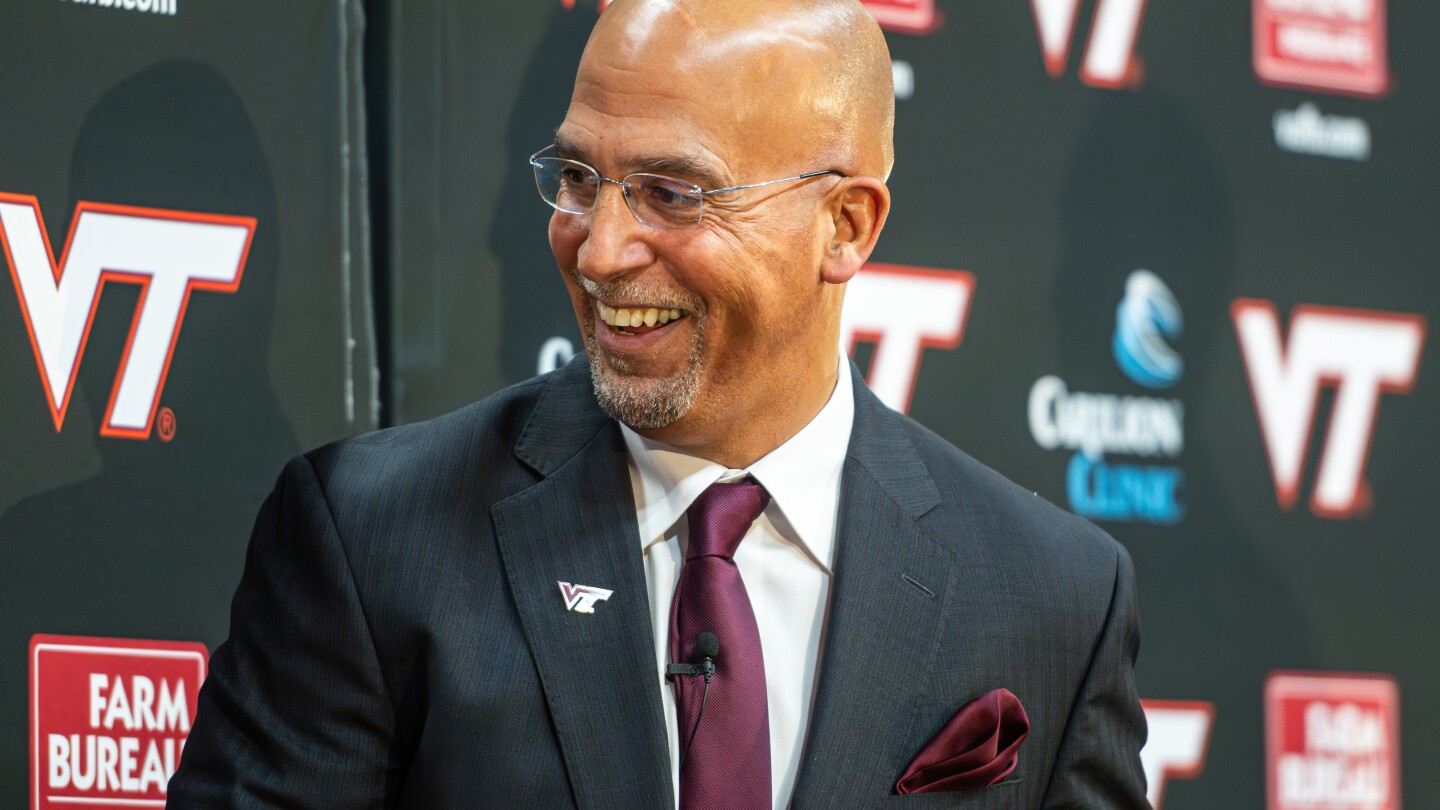  James Franklin introduced as Virginia Tech’s football coach