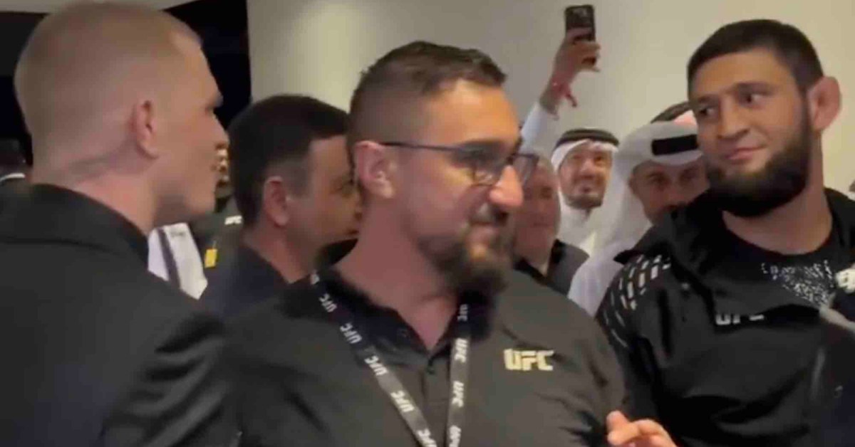  Khamzat Chimaev shoves Ian Machado Garry in backstage altercation at UFC Qatar