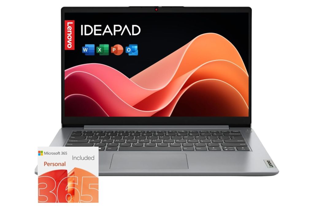 A laptop with a graphic on the screen