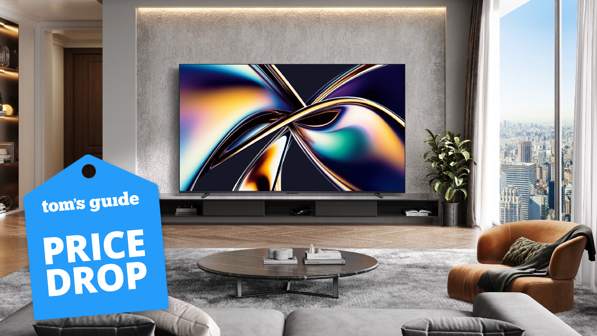 Hisense U8QG with price drop tag