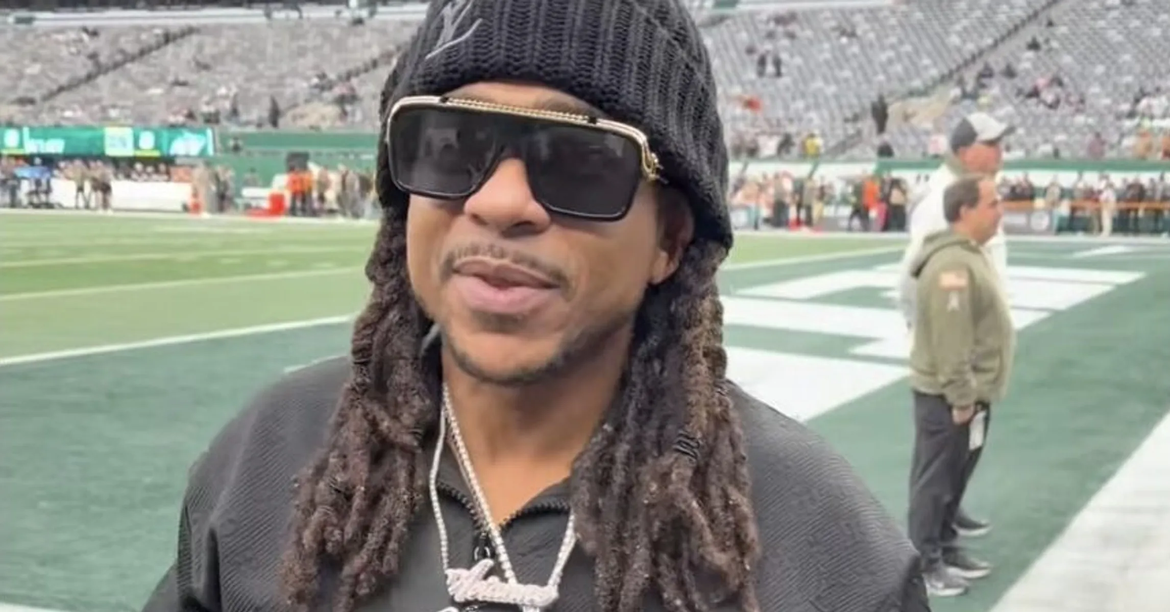  Max B Breaks Silence At New York Jets Game After Release From Prison
