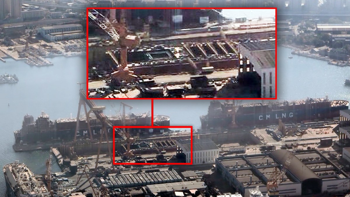  Strong Evidence That China’s Next Carrier Will Be Nuclear Emerges In Shipyard Photo