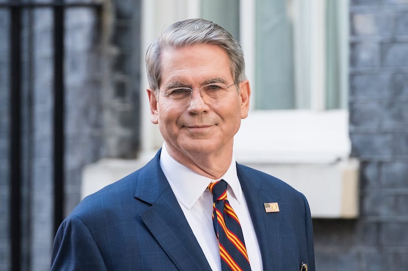 US Treasury Secretary Scott Bessent leaves Downing Street in London, United Kingdom on September 16, 2025.