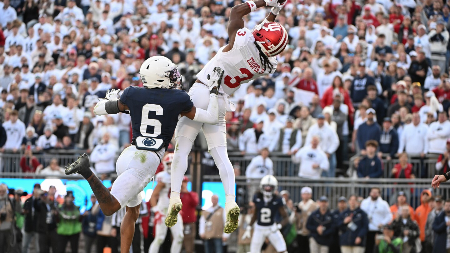  Omar Cooper Jr. saves No. 2 Indiana’s undefeated season vs. Penn State