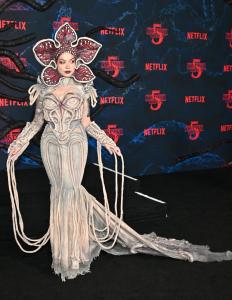 Jillea Godin at the "Stranger Things" Season 5 World Premiere held at the TCL Chinese Theatre on November 06, 2025 in Los Angeles, California.