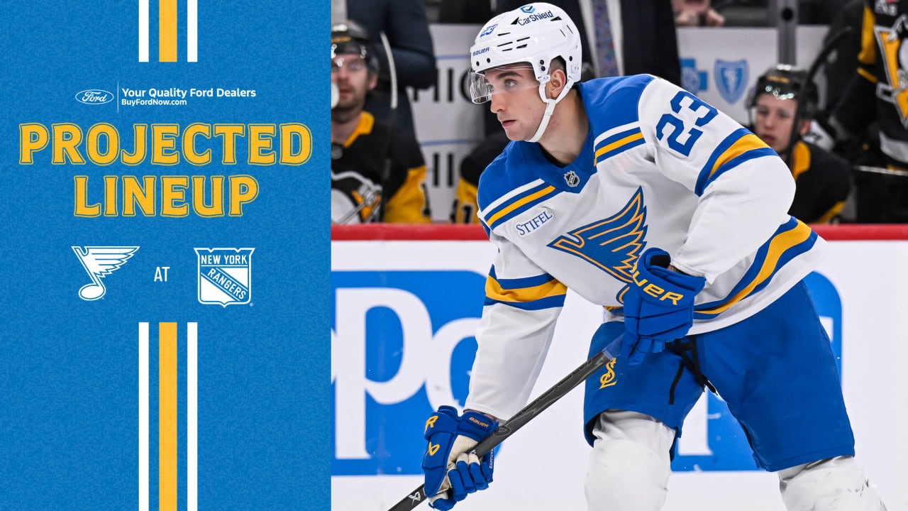  Projected Lineup: Nov. 24 at NY Rangers