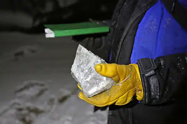 Soil And Ice Samples Were Also Collected From The Bottom Of The Crater.
