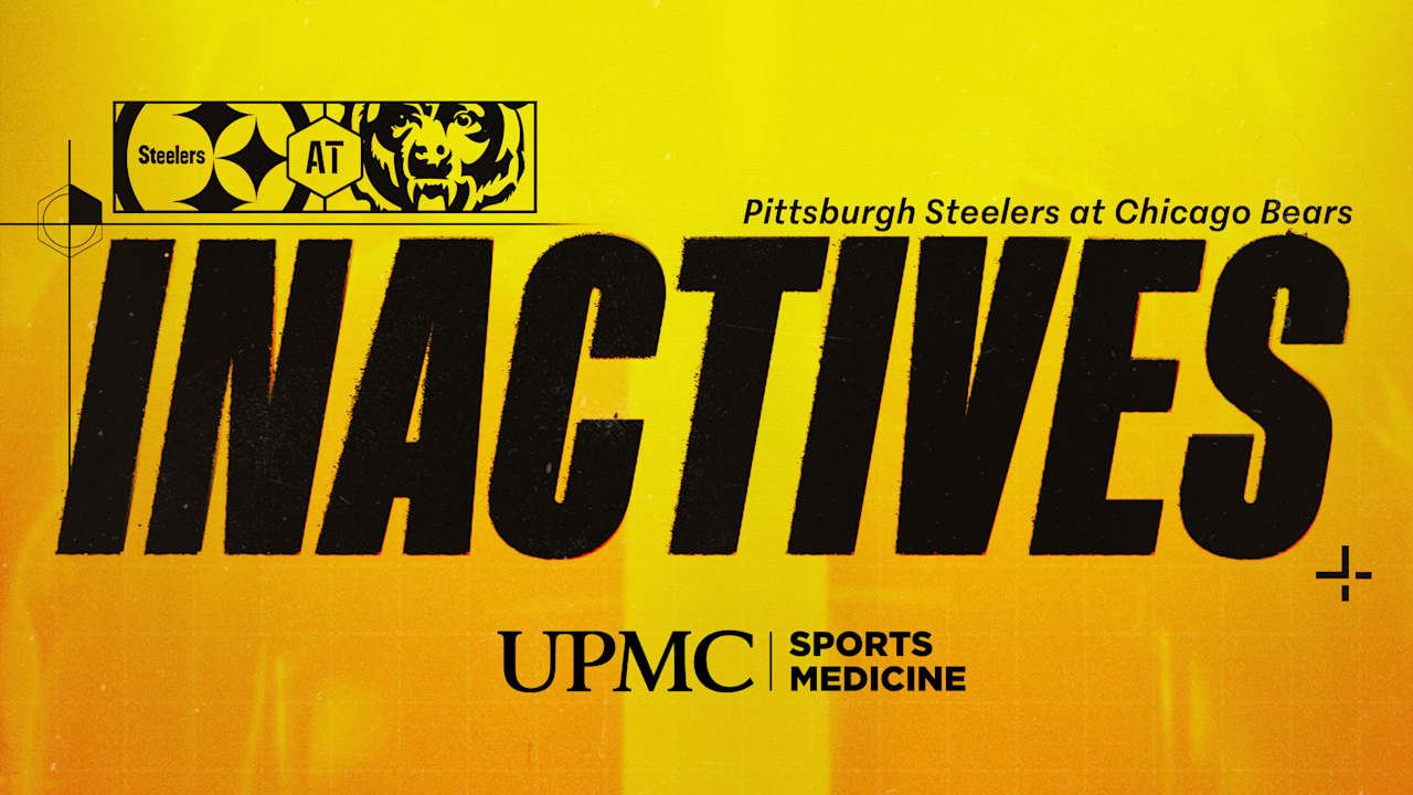  Steelers inactives for Week 12 at Bears