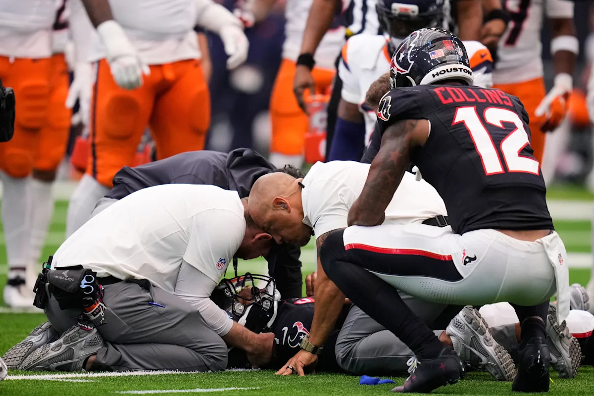  Texans QB C.J. Stroud ruled out vs. Broncos with concussion after hit on late slide