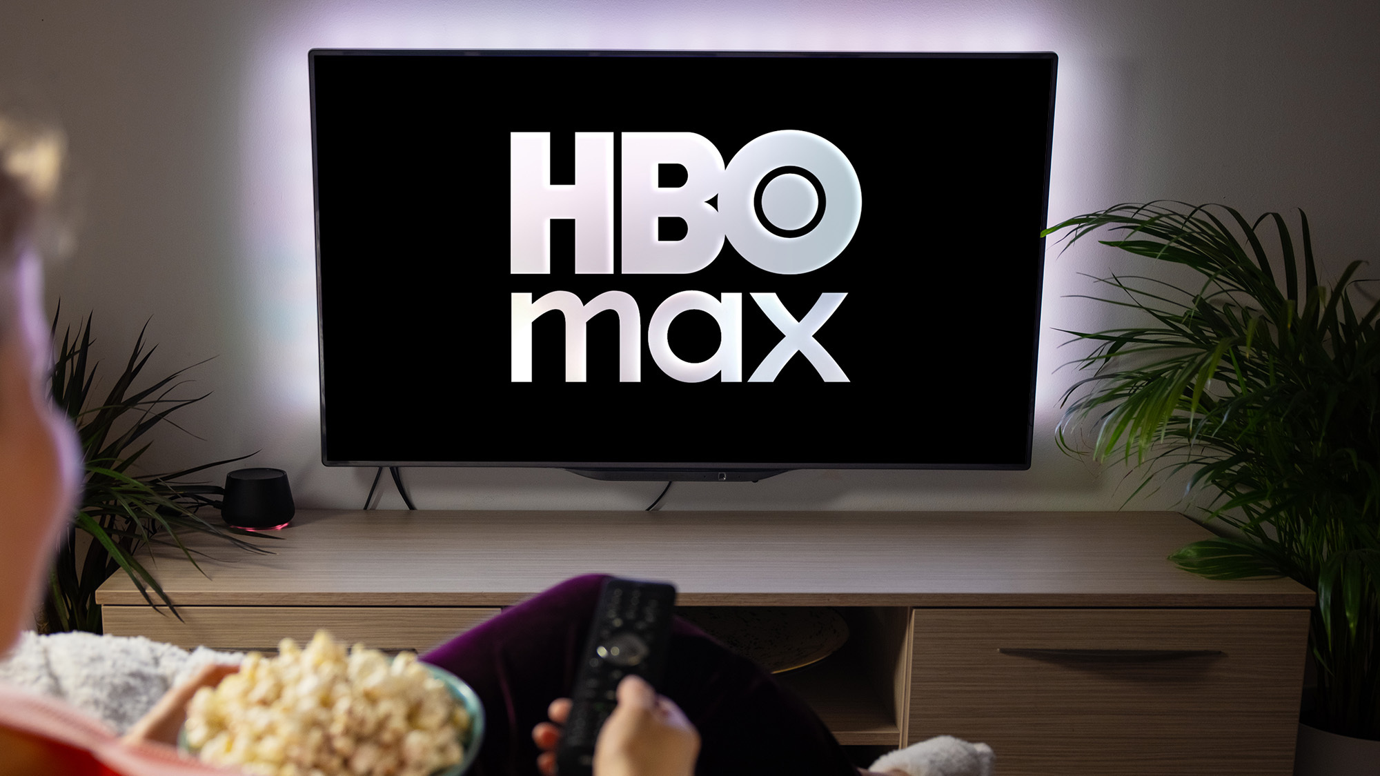 HBO Max logo on a TV