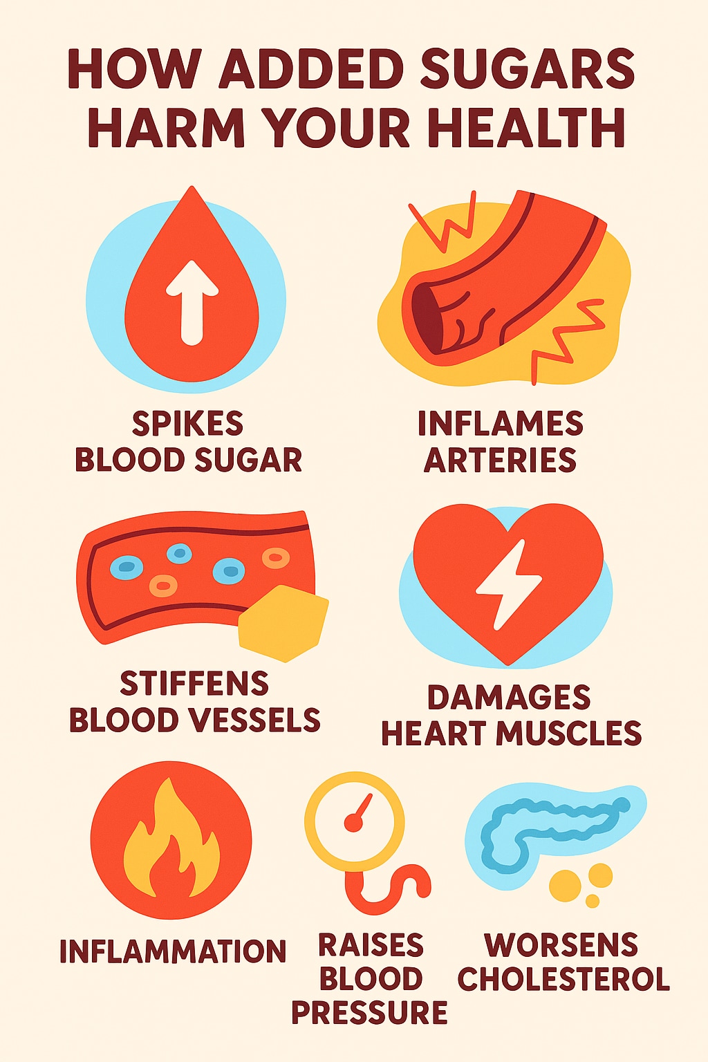 According to Dr Yaranov added sugars are detrimental for your heart health.(Image generated via ChatGPT) According to Dr Yaranov added sugars are detrimental for your heart health.(Image generated via ChatGPT)