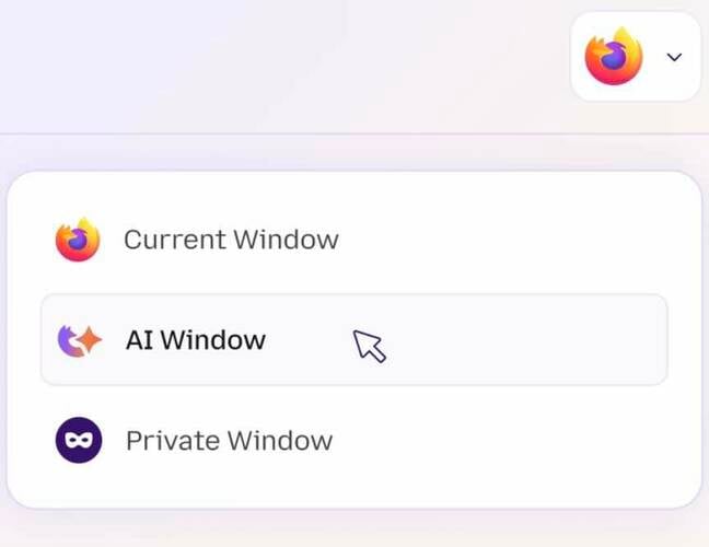 Image of AI Window interface in Firefox